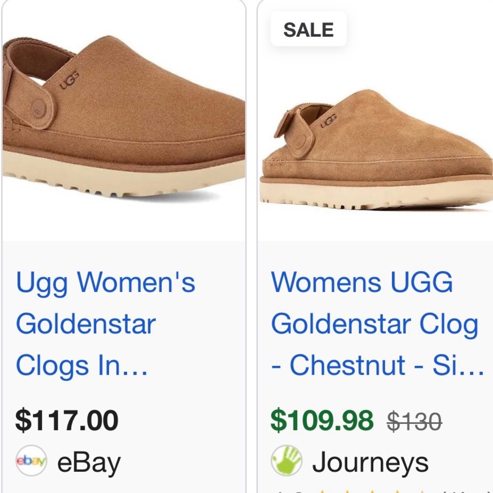 UGG Tasman Slingback Clog in Chestnut Suede with Cream Sole - Picture 2 of 8